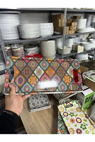 Hibana Melamin Kulplu Desenli Motifli Tepsi desen 5.Hia