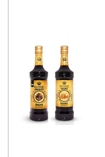 Gusse Karamel Kokteyl Şurup ve Fudge Çikolata Kokteyl Şurubu 2x 700 ML