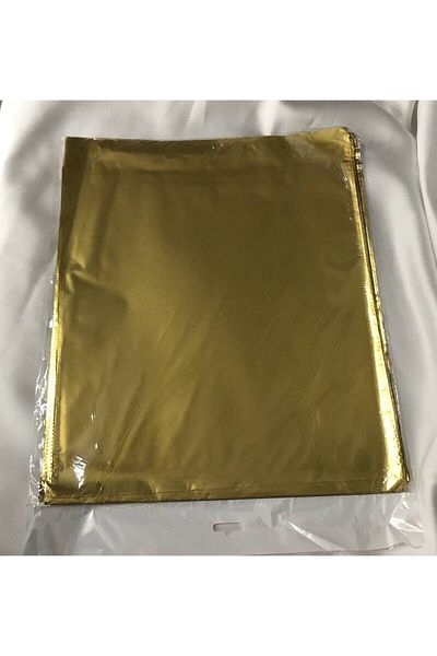 bisaccia 20x25 CM - 1 Pack (50 PCS) Gold Color THICK GIFT PACKAGE METALLISED GOLD Bag with Tape