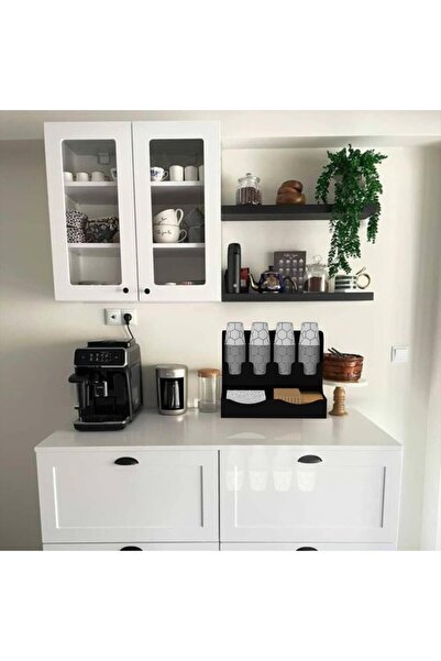 decorelax Kovový stojan na čaj a kávu 16oz černý