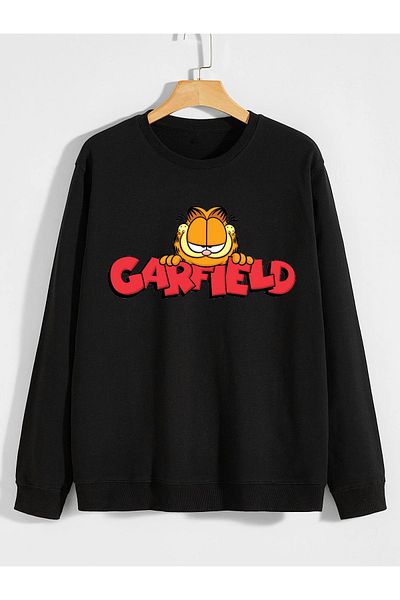 karikatürstore Cat garfield cartoon print 0 collar (bicycle collar) sweatshirt