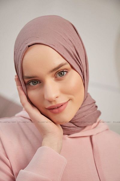SOYTEMİZ Hidžáb Dámský organický bambusový šátek Šála Dusty Rose