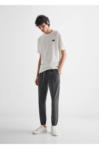 Mango Teen Βαμβακερό παντελόνι Jogger