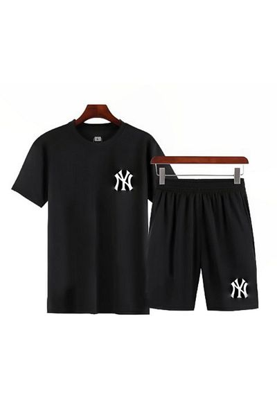 LA GULER Unisex New York Written Summer Shorts and Oversize T-shirt 30 in 1 Suprem Fabric 2 Pack Product