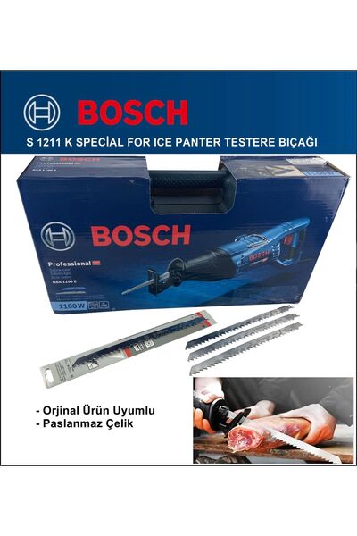 Bosch 5 Adet Tilki Kuyruğu Bıçağı S 1211 K - Buz ve Kemik Kesme 2608652900 5'Li Paket