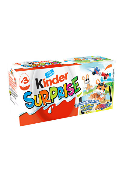 Kinder Surprise Yumurta Yeni Seri Alman Çikolatası 3 Lü 60 Gr
