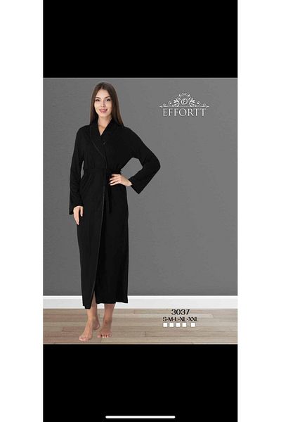 Effortt Effort Shawl Collar Long Dressing Gown