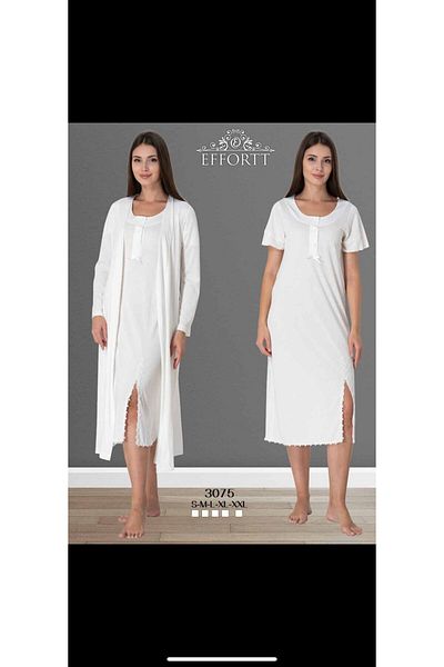 Effortt Effort Nightgown Dressing Gown Set 1 Piece Quality Patterned