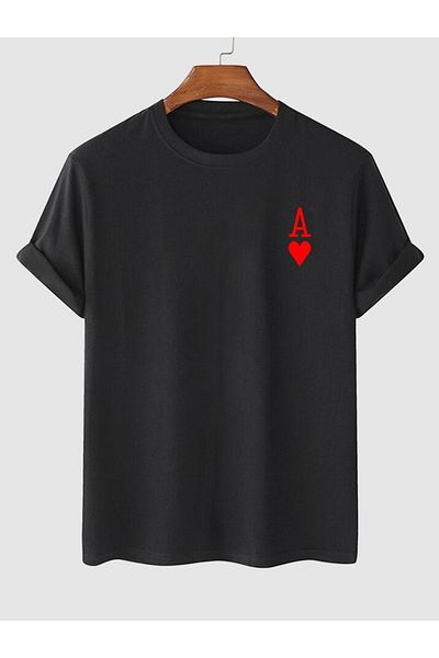 trendgar Tricou oversize negru cu imprimeu trofeu