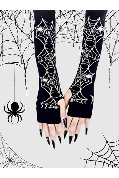 Bonapart Unisex Fashion Fashion Μαύρο μανίκι με γάντια αράχνης