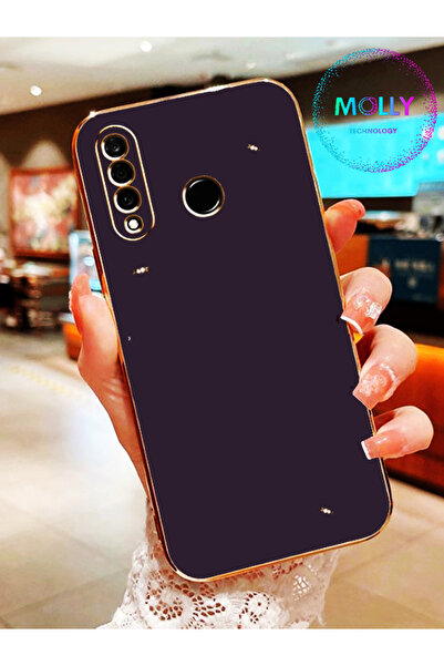 Molly Technology حافظة سيليكون فاخرة ذات حواف أرجوانية عميقة مع تفاصيل ذهبية ...