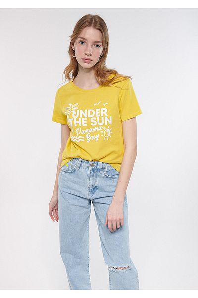 Mavi Sun Printed Yellow T-Shirt Regular Fit / Regular Fit1610374-71442