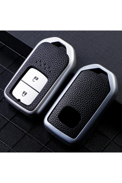 AYCANSTORE Husă TPU pentru telecomandă Honda cu 2 butoane (argintiu)