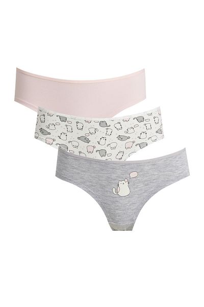 DeFacto Fall in Love 3-Piece Hipster Pack Slip Panties