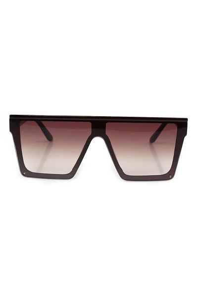 TomyHelf Women's Sunglasses Rectangular Brown Frame Brown Gradient Glass