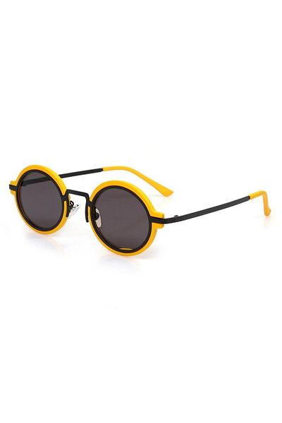 TomyHelf Women's Sunglasses with Black Lens and Yellow-black Frame