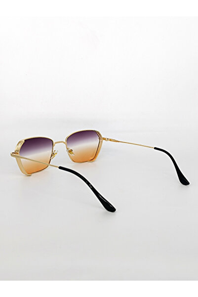 TomyHelf Diktörgen Tasarım Gold Çerçeve Siyah Degrade Cam Kadın Güneş Gözlüğü