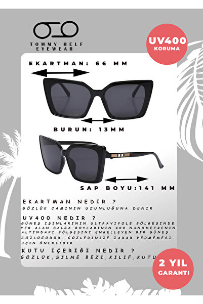 TomyHelf Siyah Kadın Güneş Gözlüğü