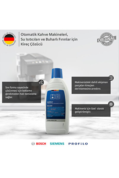 Bosch Kahve Makineleri, Su Isıtıcıları ve Buharlı Fırınlar için Kireç Çözücü