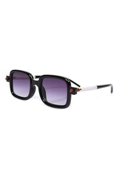 TomyHelf Black Rectangular Women's Sunglasses