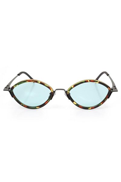 TomyHelf Women's Sunglasses with Camouflage Frame and Blue Glasses