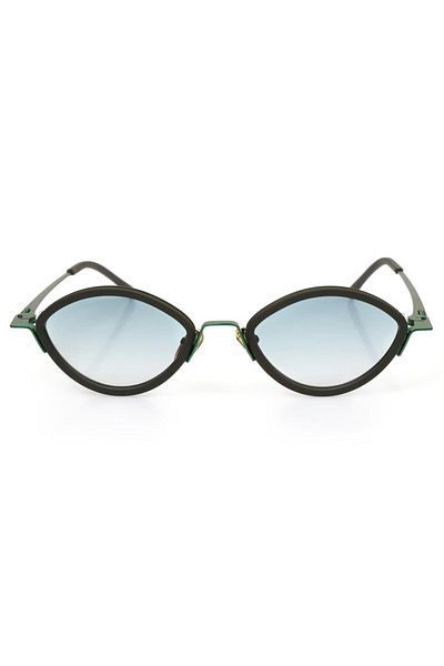 TomyHelf Women's Sunglasses with Green Frame and Green Lens