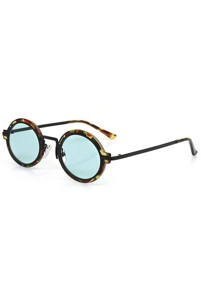 TomyHelf Women's Sunglasses Green Glass Patterned Frame