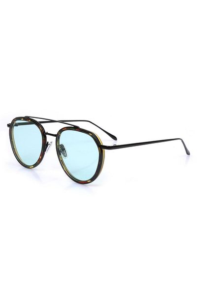 TomyHelf Women's Sunglasses with Camouflage Frame and Blue Glasses