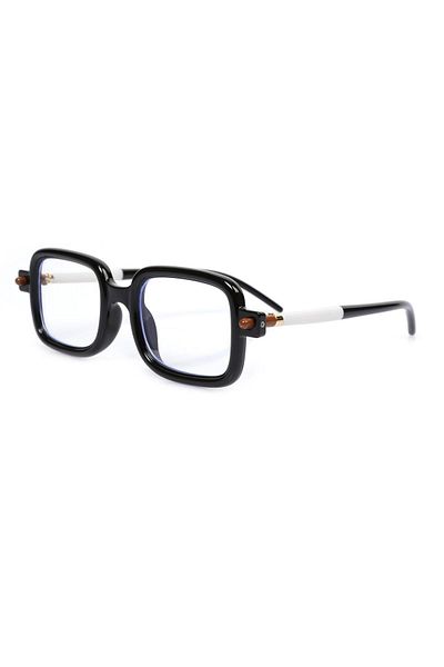 TomyHelf Black Rectangular Women's Glasses with Blue Light Protection