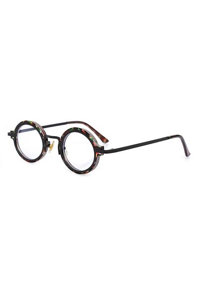 TomyHelf Camouflage Frame Oval Glasses with Blue Light Protection
