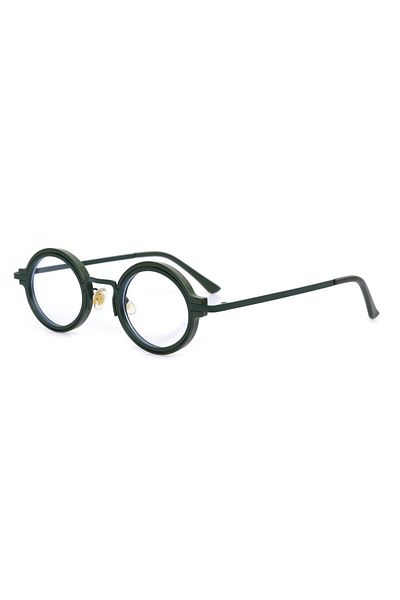 TomyHelf Blue Light Protective Green Frame Oval Glasses