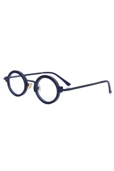 TomyHelf Blue Light Protective Dark Blue Frame Oval Glasses