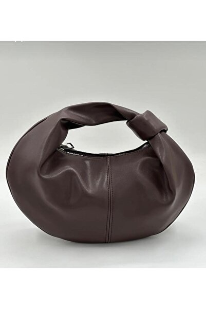 Mercan Stores Knot Detailed Knitted Handle Handbag