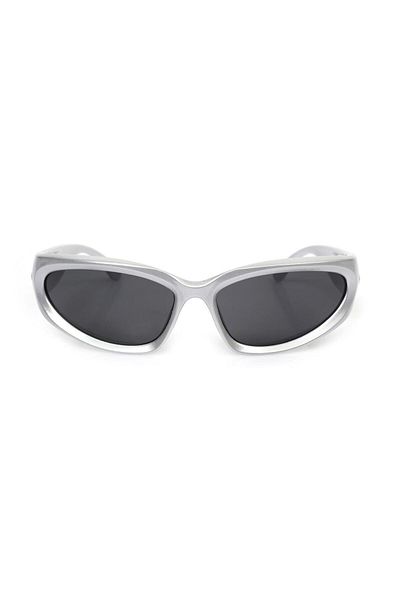 TomyHelf Cycling Glasses Gray Frame Blue Mirrored Wind Protection