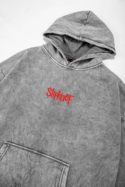 Sekizbiraltı White Slipknot Oversize Unisex Hoodie - Back Printed Washable