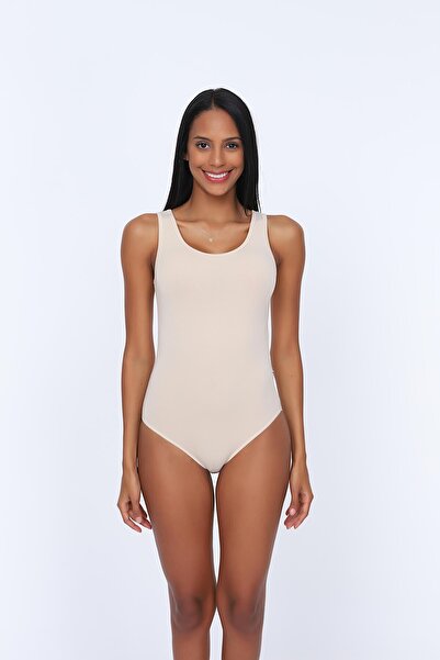 OBJE Ten Penye Modal Kalın Askılı Çıtçıtlı Body