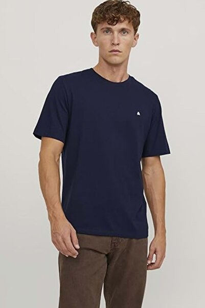 Jack & Jones Τζακ & Τζόουνς 12253778   JJEPAULOS TEE SS CREW NECK - ΜΠΛΕ ΜΠΛΕ...