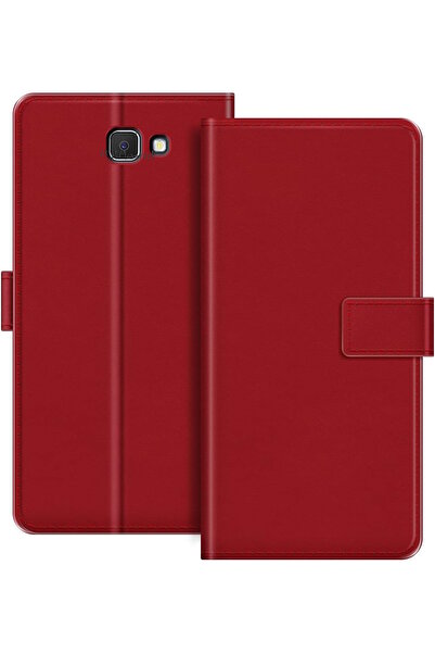 m.tk moveteck Samsung Galaxy J7 Prime Kılıf Tam Kaplar Deri Dokulu Kapaklı Ka...