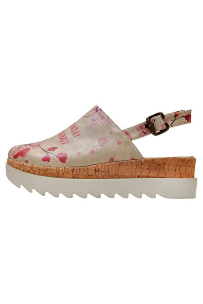 Dogo Women's Vegan Leather Beige Thick Sole Sandals - More Summer Design