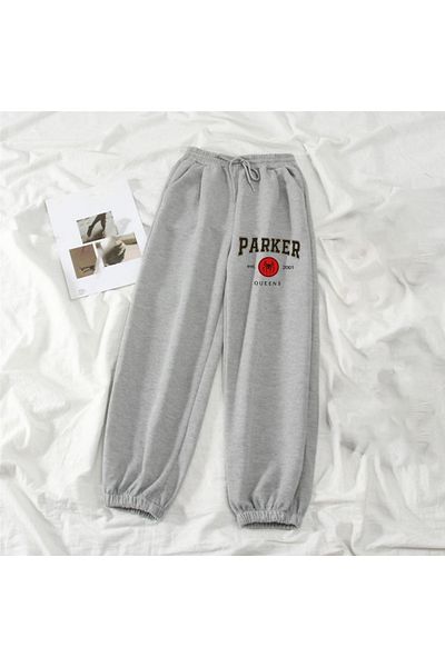 Touz Moda Φούτερ Unisex Grey Parker με στάμπα
