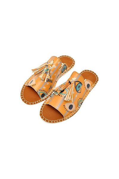 Dogo Women's Vegan Leather Orange Slippers - See You Design