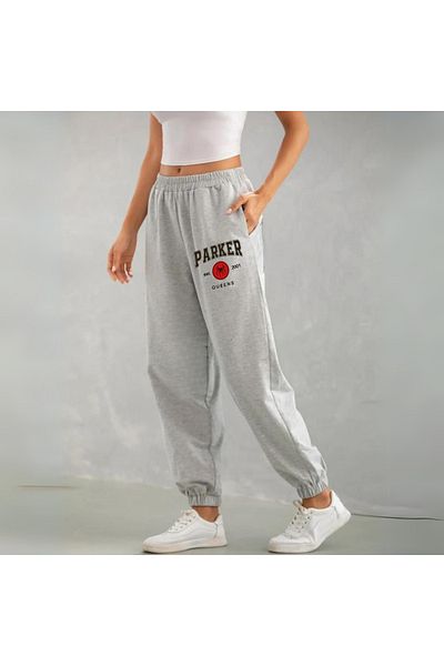 Touz Moda Φούτερ Unisex Grey Parker με στάμπα