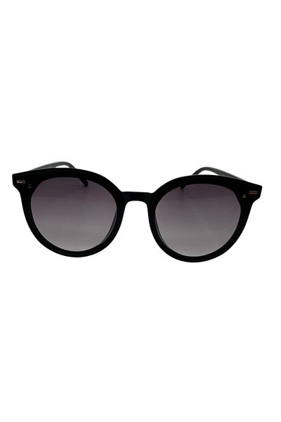 Angel Eyes Black Frame Black Glass Unisex Sunglasses