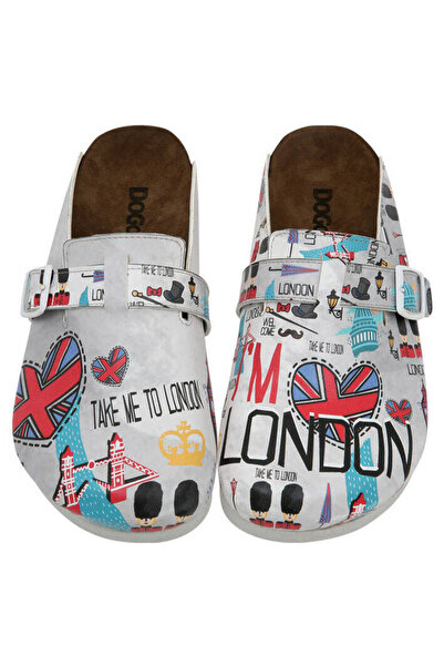 Dogo Papuci de damă din piele vegană gri - I Heart London Design