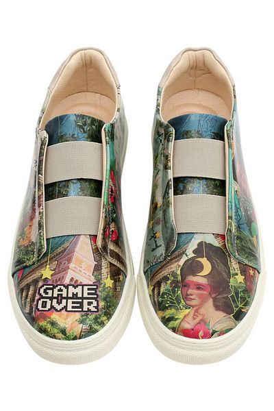 Dogo Adidași multicolori din piele vegană pentru bărbați - Game Over Princess Design