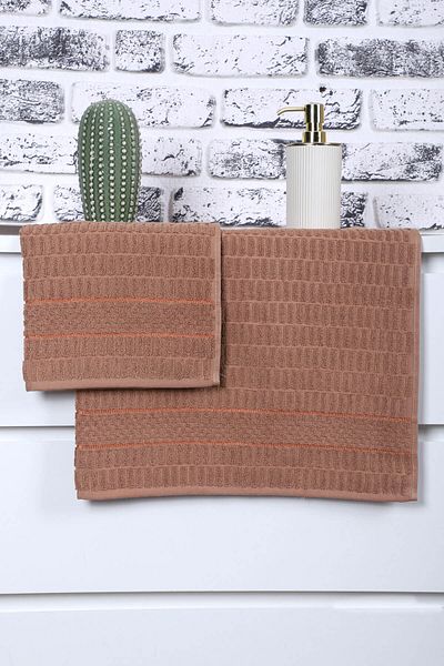 Mira Home Комплект от 2 жакардови цветни кърпи за баня за жени и мъже, 90x150 см