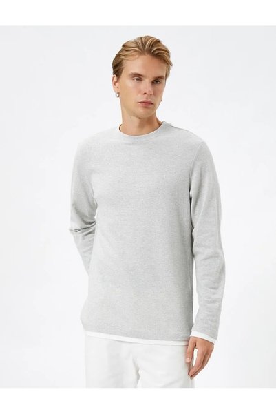 Koton 4wam10102hk Erkek Sweat Gri