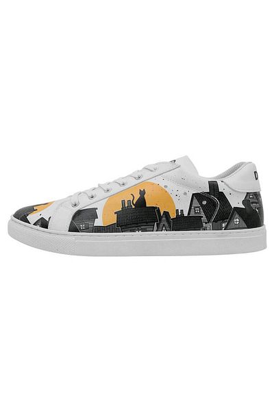 Dogo Adidași albi din piele vegană pentru bărbați - Design Night Lovers