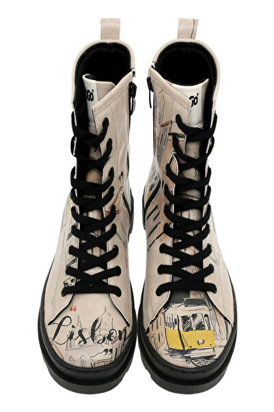 Dogo Γυναικείες μακριές μπότες με φερμουάρ από δέρμα Vegan - Lisbon Design