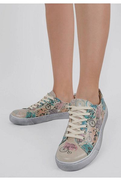 Dogo Pantofi de damă din piele vegană bej - Your Ride Your Bike Design